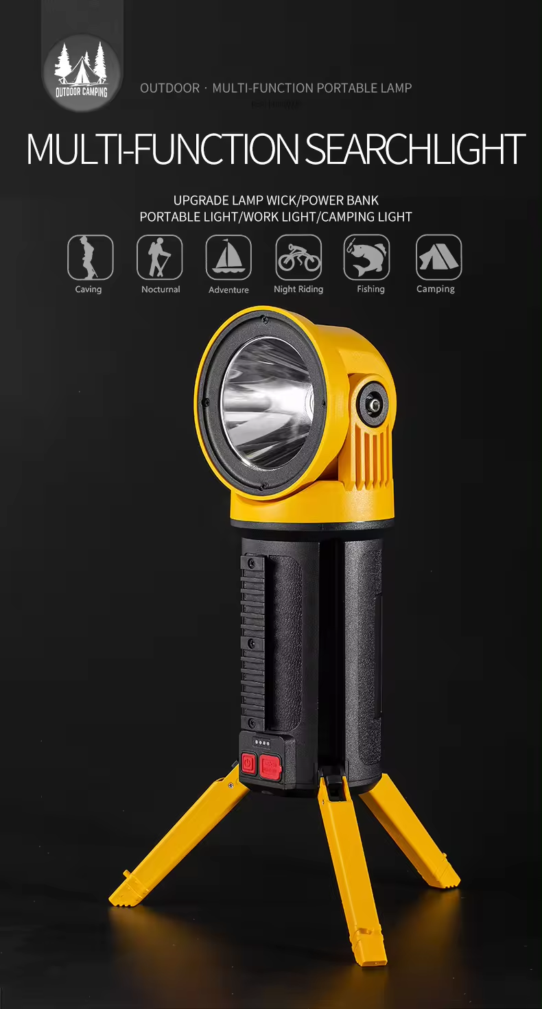 Lámpara Led de 2800 lúmenes, recargable, impermeable.