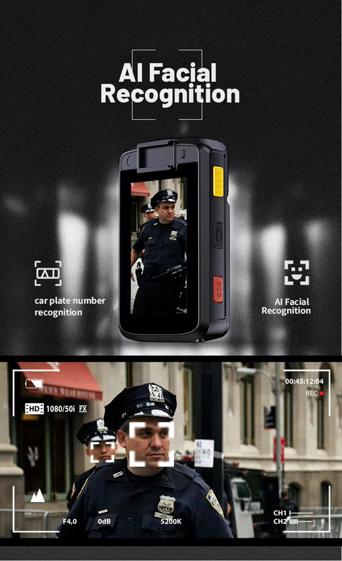 Bodycam H.265, 4G, WiFi y GPS. Modelo M530