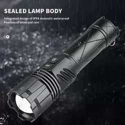 Linterna LED Recargable, 30W, 2000 lúmenes, recargable