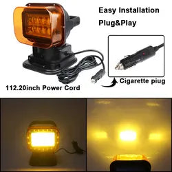 Luz Led de trabajo magnética 12V, reflector de 360 grados para coche, SUV.