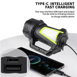 Foco Portatil de 2400mAh, impermeable, USB.