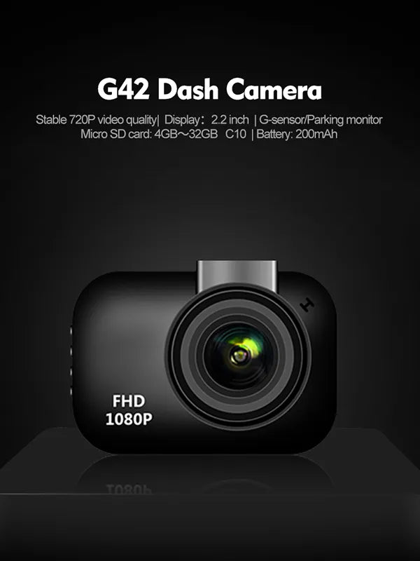 Mini Dash Cam, DVR HD 720P, gran angular, LCD, 2,2 pulgadas