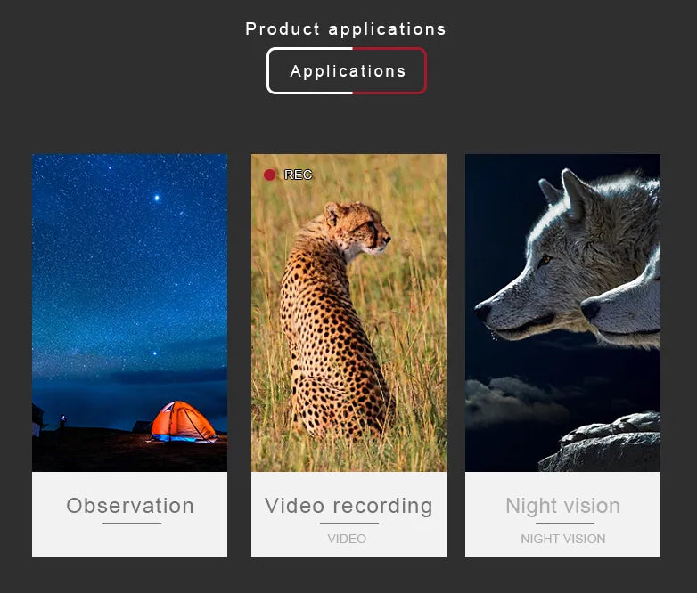 Binoculares de visión nocturna, con modo de foto y vídeo infrarrojo