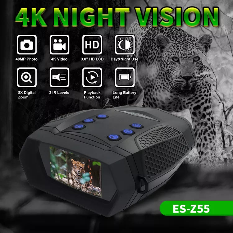 Prismáticos de visión nocturna, telescopio de Visión Térmica 4K