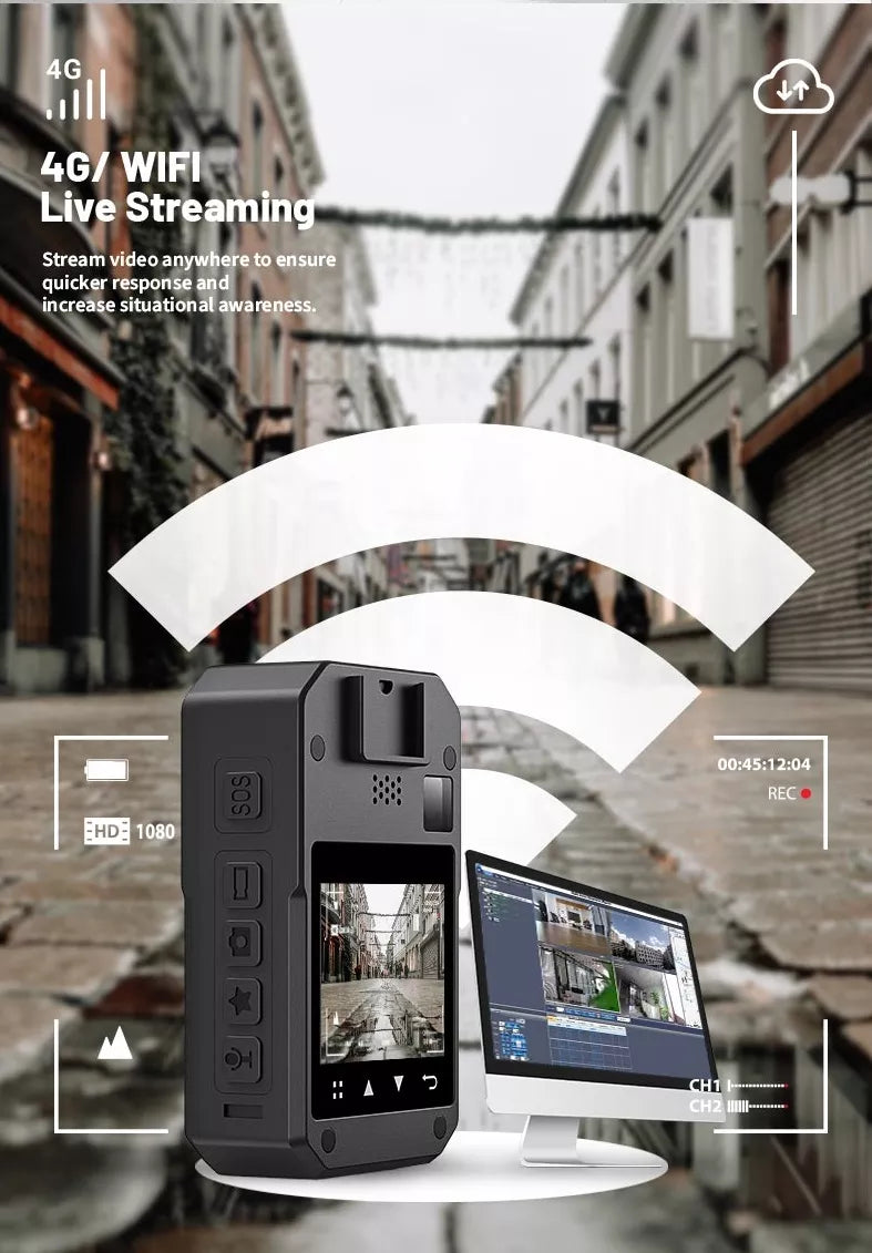 Bodycam 4G Wifi, GPS. M520