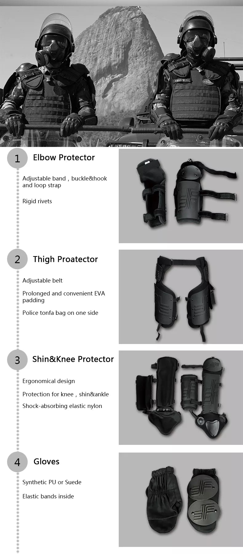 Equipo Protector Antidisturbios YF105