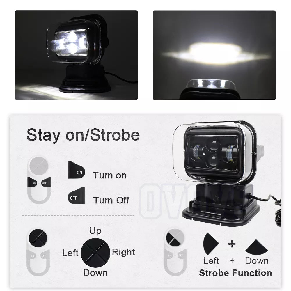 Foco LED Busca Caminos con control remoto inalámbrico