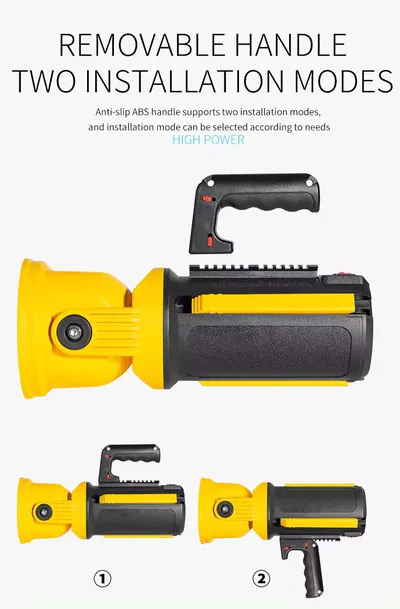 Lámpara Led de 2800 lúmenes, recargable, impermeable.