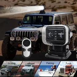 Foco LED Busca Caminos con control remoto inalámbrico