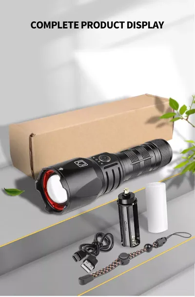 Linterna LED Recargable, 30W, 2000 lúmenes, recargable