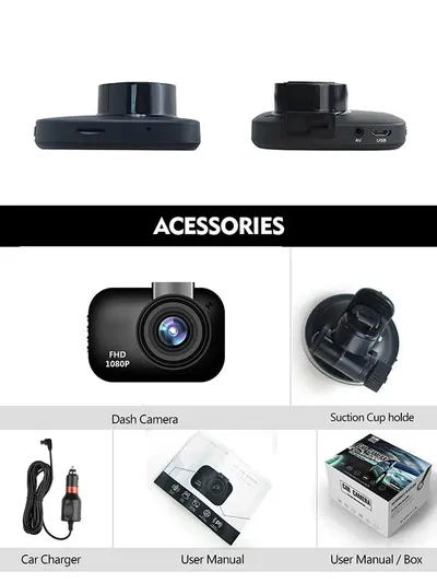 Mini Dash Cam, DVR HD 720P, gran angular, LCD, 2,2 pulgadas