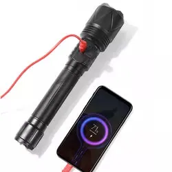 Linterna LED potente de 36 núcleos, 8000 Lumines, recargable