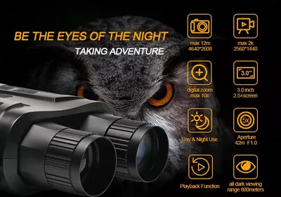 Binocular 64G 1080p  de largo alcance visión IR NV800S